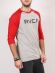RVCA T-shirt Big RVCA Red Grey