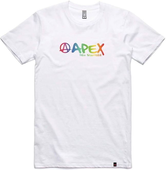 Marškinėliai Apex Rainbow White