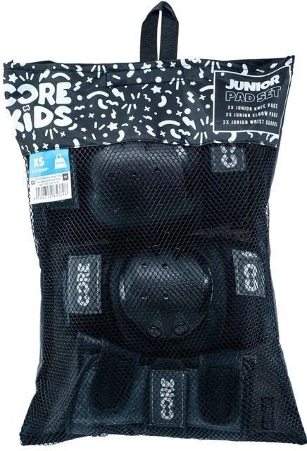 Kelių ir alkūnių apsaugos CORE Junior All Black