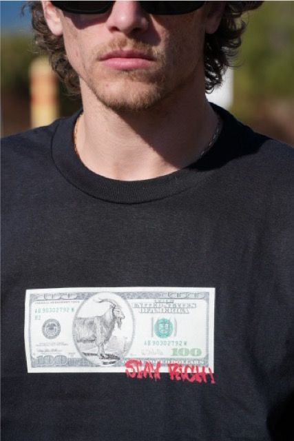 Marškinėliai RICH Dollar Goat Black