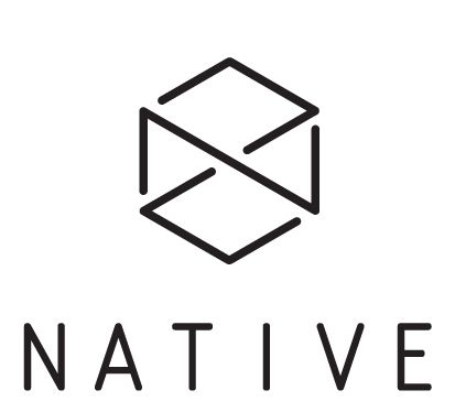 Native Logo Sticker White