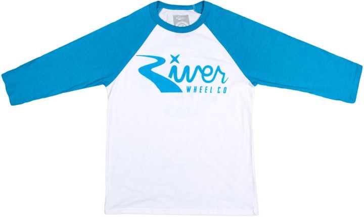 Marškinėliai River Classic Logo 3/4 Sleeve White