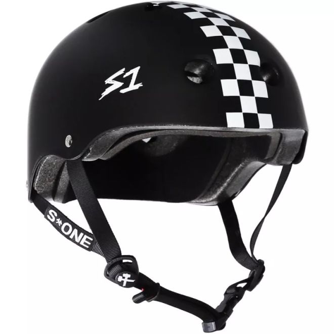 Šalmas S-One Lifer Black with Checkers