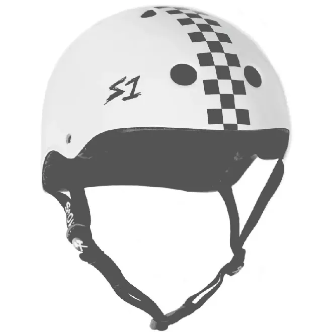 Šalmas S-One Mega Lifer White With Checker